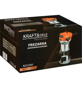 Opakowanie kartonowe frezarki Kraft&Dele KD3360 - widok z boku