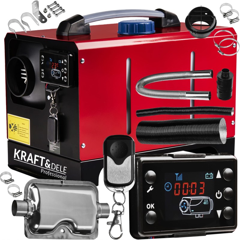 Állóhelyzeti fűtés 9kW 12/230V KRAFT&DELE KD11780