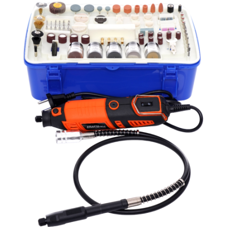 Mini szlifierka 270W KRAFT&DELE KD10751 - zdjęcie główne z zestawem akcesoriów w walizce