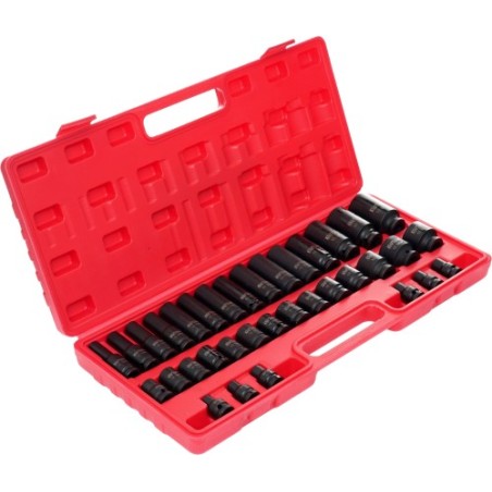 Zestaw nasadek udarowych 35 el. 1/2" KRAFT&DELE KD11757 - zdjęcie główne otwartej walizki