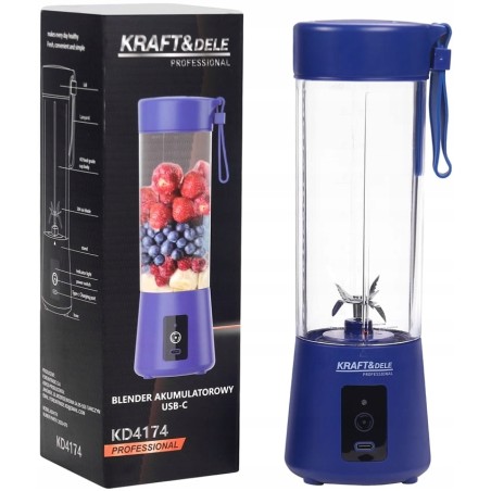 Akumuliatorinis trintuvas KRAFT&DELE KD4174 400ml 2x3000mAh mėlynas