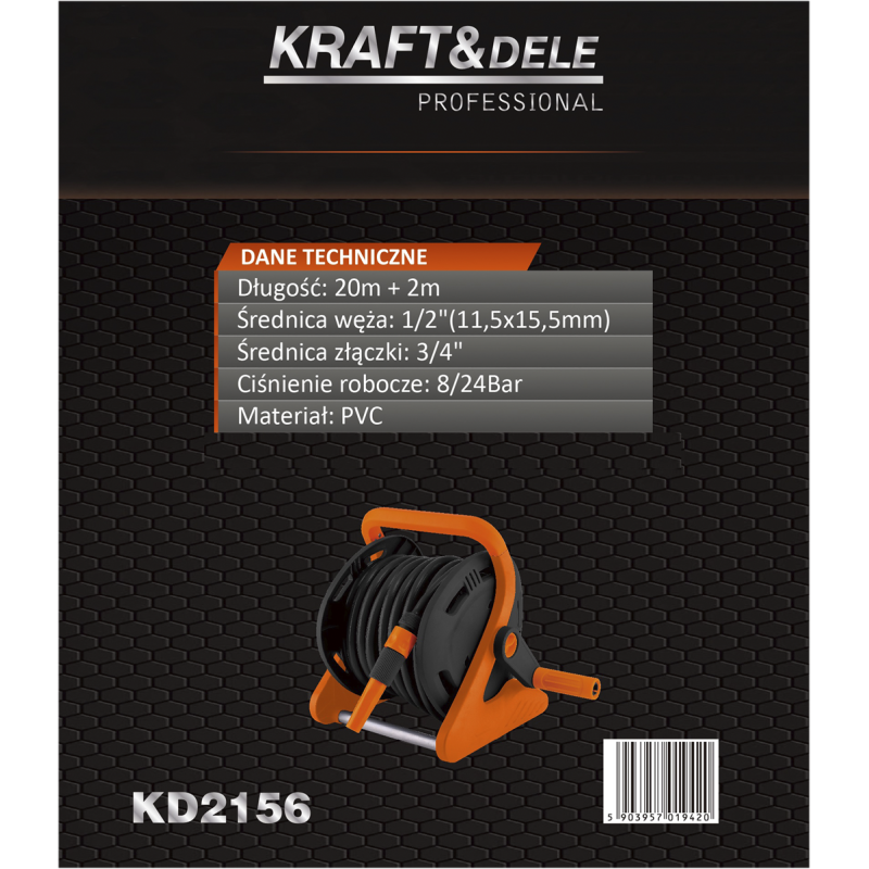 Kerti tömlőtartó állvány 20m + 2m 1/2" KRAFT&DELE KD2156 Kerti tömlőtartó állvány 20m + 2m 1/2" KRAFT&DELE KD2156