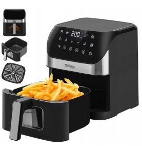 Frytkownica beztłuszczowa Airfryer KRAFT&DELE KD4108 6L 2000W - zdjęcie główne z frytkami