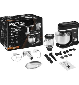 KRAFT&DELE KD4227 Küchenmaschinen-Set mit Karton, Zubehör, Fleischwolf und Mixer