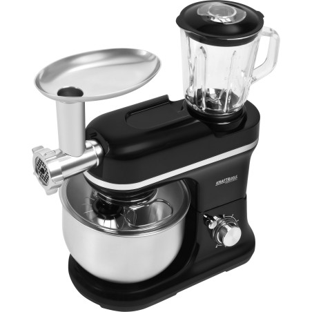 KRAFT&DELE KD4227 3000W 5L többfunkciós bolygóműves konyhai robotgép - fő kép húsdarálóval és turmixgéppel