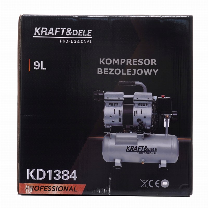 KRAFT&DELE KD1384 Ölfreier Kompressor 9L 550W