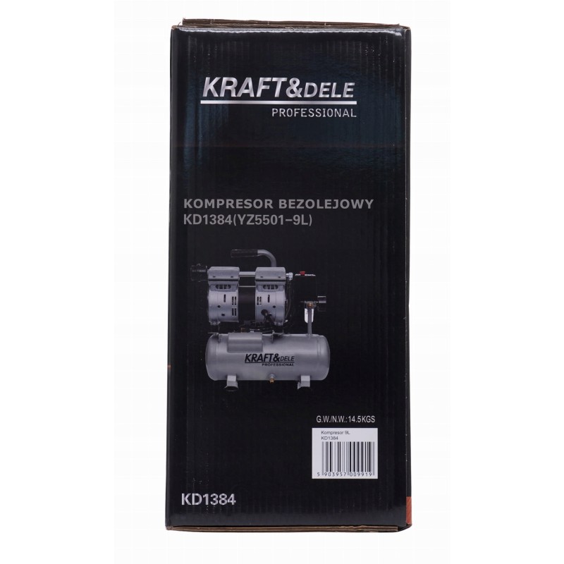 KRAFT&DELE KD1384 Ölfreier Kompressor 9L 550W