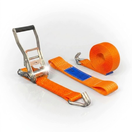 4x Radsicherungsgurte für Autotransporter 5t / 4m / 50mm TÜV – POLNISCHES PRODUKT