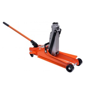 Flacher Rangierwagenheber 3T Kraft&Dele KD1307 schräg von hinten gesehen