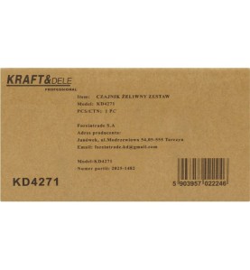Informacinės etiketės ant rinkinio KD4271 pakuotės stambus planas