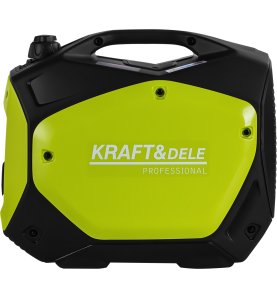 KD685 3kW inverteres áramfejlesztő - oldalnézet Kraft&Dele márkajelzéssel