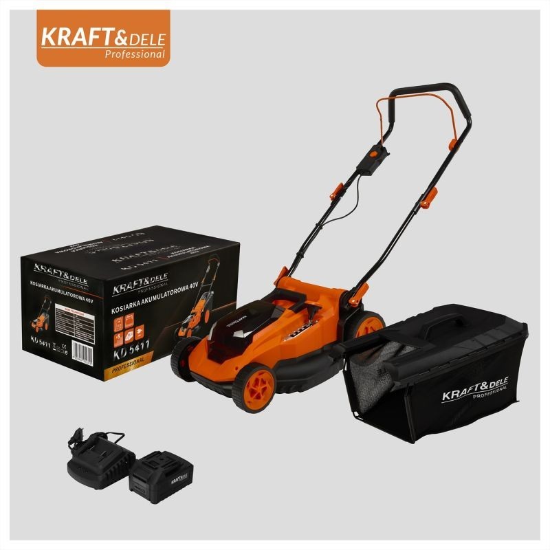 KRAFT&DELE KD5411 40V Akkumulátoros fűnyíró 2x6Ah 50L 38cm