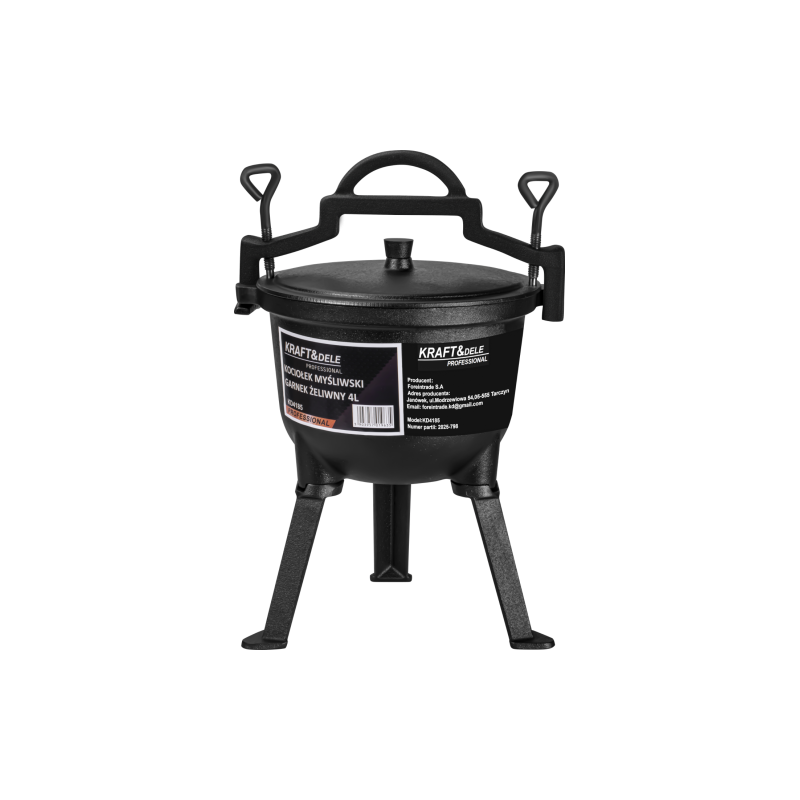 Medžioklės katilas / Ketaus puodas 4L KRAFT&DELE KD4185