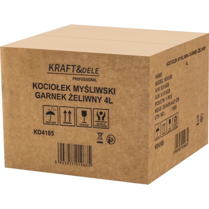 Medžioklės katilas / Ketaus puodas 4L KRAFT&DELE KD4185