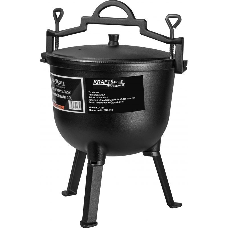 Vadász bogrács / Öntöttvas edény 10L KRAFT&DELE KD4187