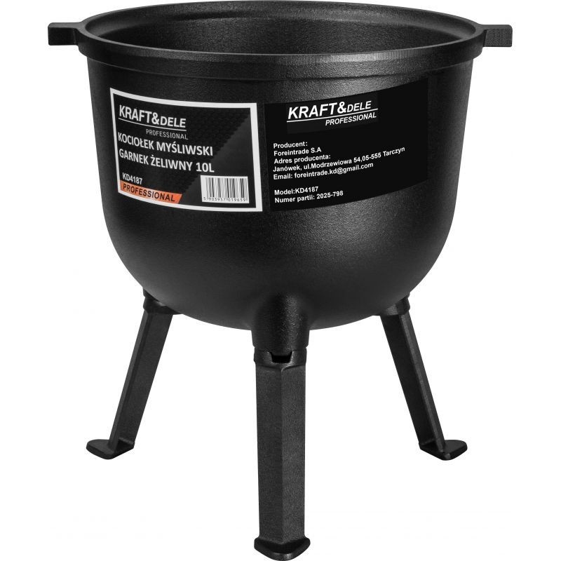 Vadász bogrács / Öntöttvas edény 10L KRAFT&DELE KD4187