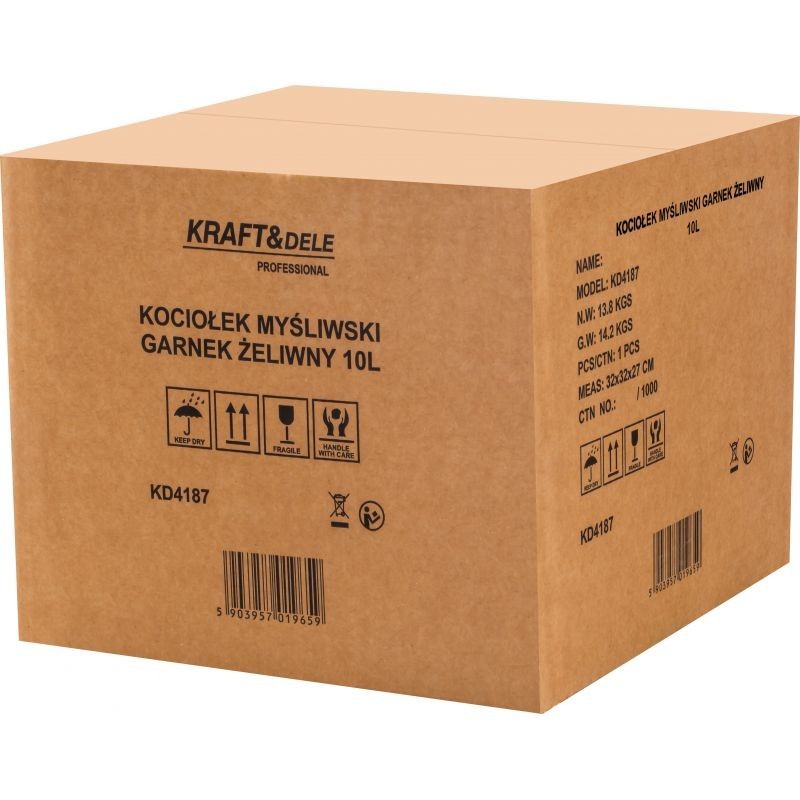 Vadász bogrács / Öntöttvas edény 10L KRAFT&DELE KD4187
