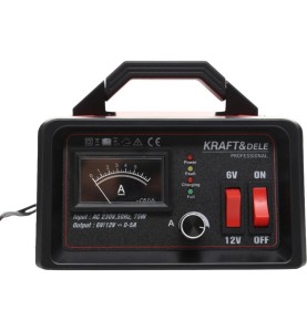 Bedienfeld des Batterieladegeräts KD1288 mit Amperemeter und Schaltern
