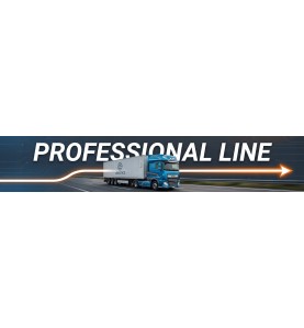 Grafika promocyjna Professional Line z ciężarówką w tle