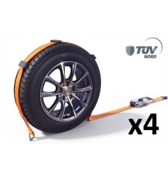 4x 3-punktų transportavimo diržai autovežiams 5t/ 3m/ 50mm TUV – LENKIJOS GAMINYS – pagrindinė nuotrauka