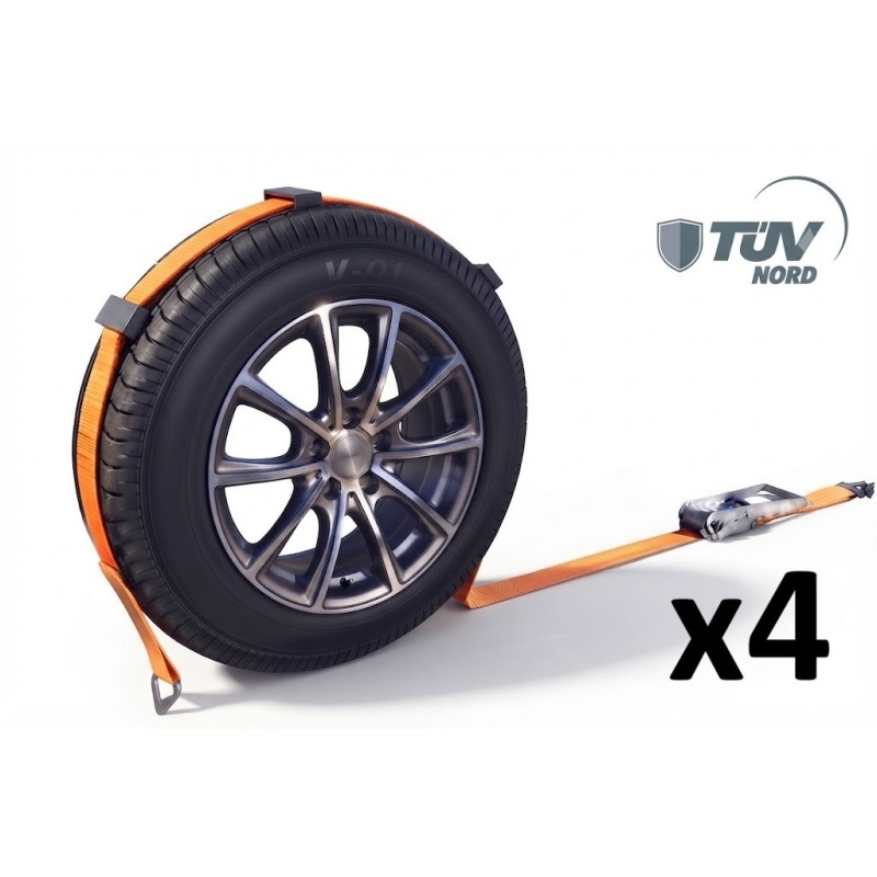 4x 3-pontos Szállítóheveder Trélerhez 5t/ 3m/ 50mm TUV - LENGYEL TERMÉK