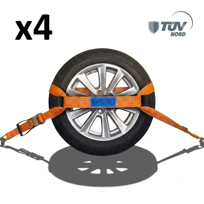 4x Pasy Transportowe Szelkowe do Lawety 5t/ 4m/ 50mm TUV - POLSKI PRODUKT