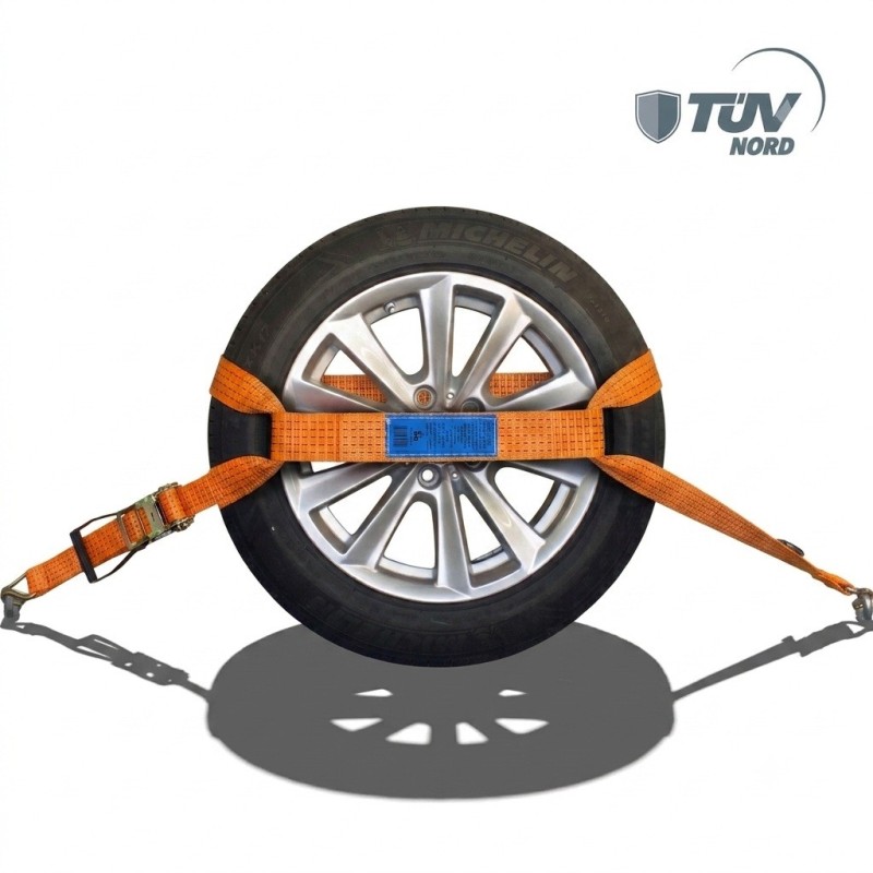 Ratų tvirtinimo diržas autovežiams 5t/ 4m/ 50mm TUV GS - LENKIJOS PRODUKTAS