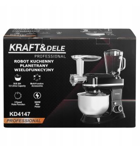 Opakowanie kartonowe robota kuchennego KD4147 z opisem parametrów technicznych