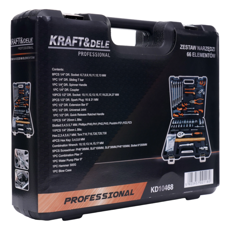 Werkzeugset 66tlg. KRAFT&DELE KD10468