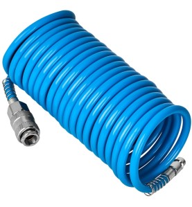 6-teiliges Pneumatik-Set Kraft&Dele KD412 - blauer Spiralschlauch