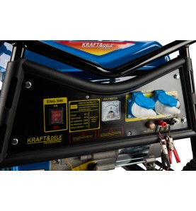 Panel sterowania agregatu KD142 z woltomierzem i gniazdami 230V