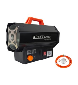 Nagrzewnica gazowa 25kW Kraft&Dele KD11731 z akcesoriami - widok z przodu