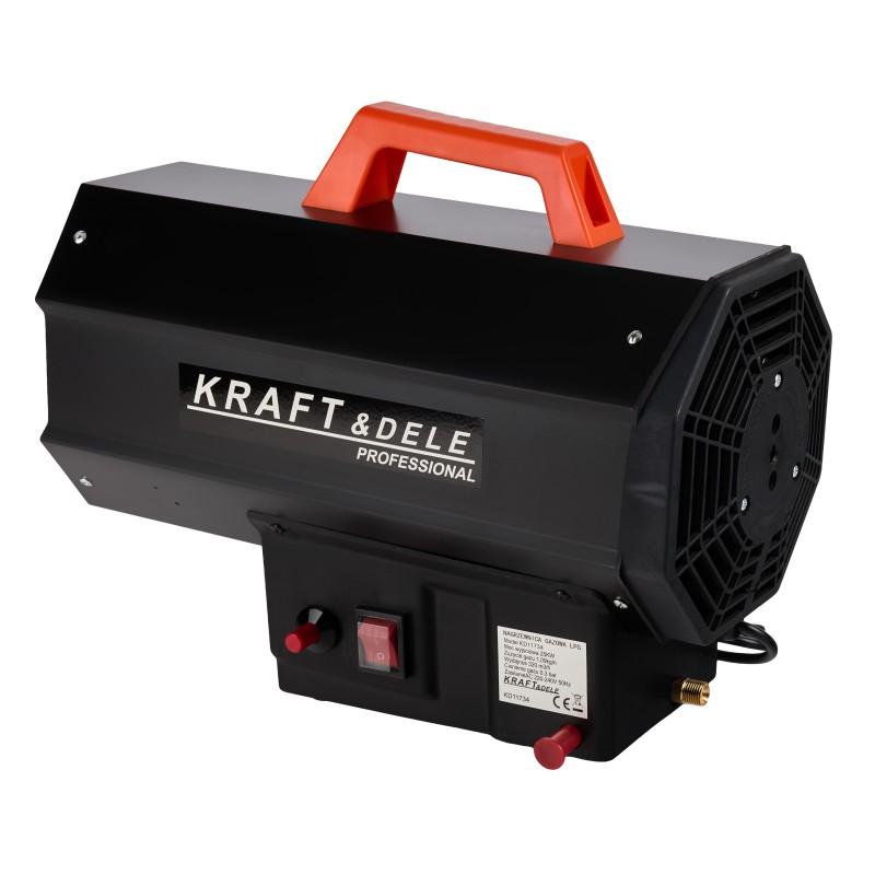 Gázüzemű hőlégfúvó 25kW + nyomáscsökkentő KRAFT&DELE KD11734
