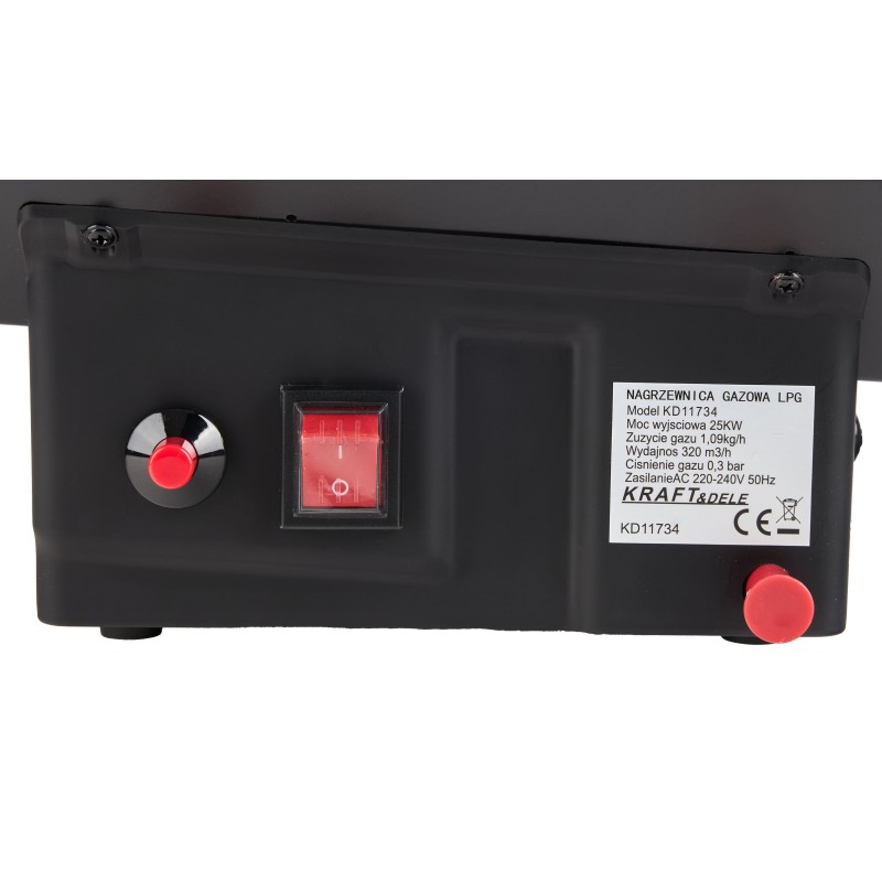 Gázüzemű hőlégfúvó 25kW + nyomáscsökkentő KRAFT&DELE KD11734