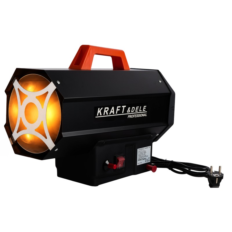 Gázüzemű hőlégfúvó 25kW + nyomáscsökkentő KRAFT&DELE KD11734