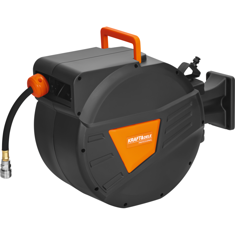 Automatinė pneumatinė žarnos ritė 20m + 2m 1/4" KRAFT&DELE KD2159