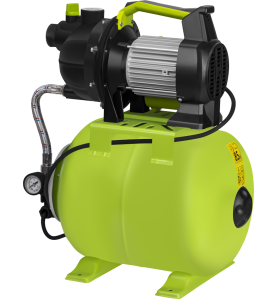 Pompa do wody 1200W KD5272 widok z boku na silnik i zbiornik