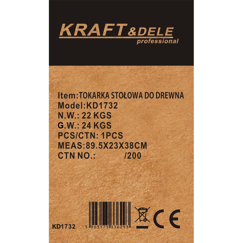 Stalinės medžio tekinimo staklės 650W KRAFT&DELE KD1732