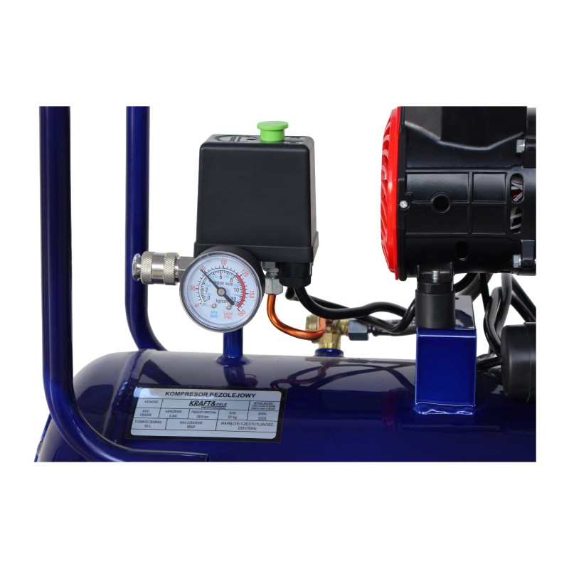Olajmentes kompresszor 50L 1500W 290L/perc KRAFT&DELE KD4092 Olajmentes kompresszor 50L 1500W 290L/perc KRAFT&DELE KD4092