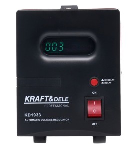 Panel przedni stabilizatora napięcia KRAFT&DELE KD1933 z cyfrowym wyświetlaczem i włącznikiem