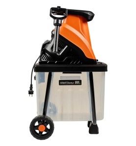 Widok z boku na rozdrabniacz do gałęzi Kraft&Dele 3000W