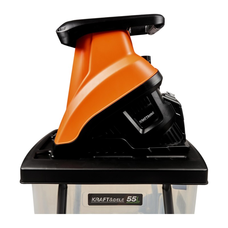 Elektrischer Gartenhäcksler 3000W 45mm 55L KRAFT&DELE KD5212 Elektrischer Gartenhäcksler 3000W 45mm 55L KRAFT&DELE KD5212