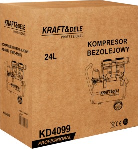 Opakowanie kartonowe kompresora bezolejowego Kraft&Dele KD4099