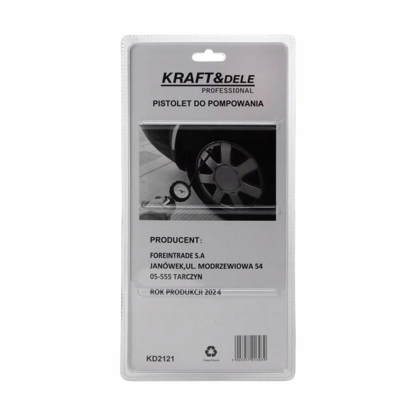Pistolet do pompowania kół KRAFT&DELE KD2121 Pistolet do pompowania kół KRAFT&DELE KD2121