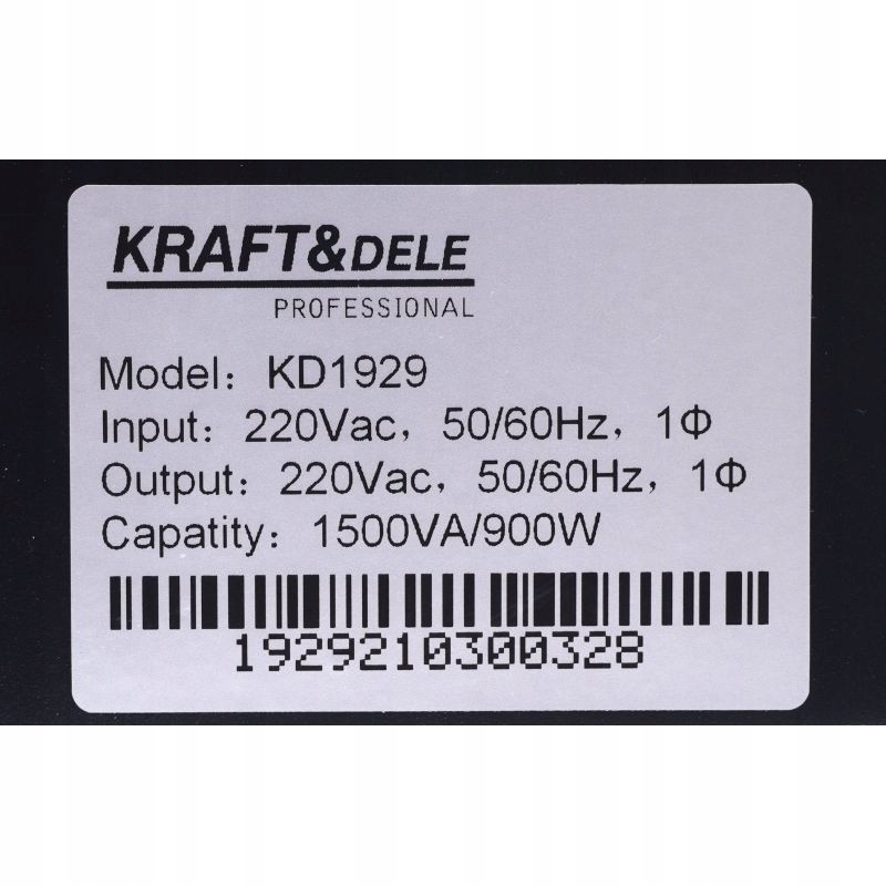 KRAFT&DELE KD1929 1500VA LCD szünetmentes tápegység (UPS) KRAFT&DELE KD1929 1500VA LCD szünetmentes tápegység (UPS)
