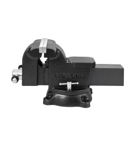 Drehbarer Schraubstock 200mm, Ansicht von links auf die Kennzeichnungen