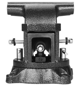 Drehbarer Schraubstock KD3683, Ansicht von unten auf den Drehmechanismus