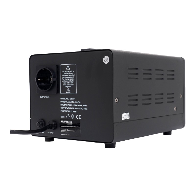 Įtampos stabilizatorius AVR 1000VA 230V KRAFT&DELE KD1931 Įtampos stabilizatorius AVR 1000VA 230V KRAFT&DELE KD1931