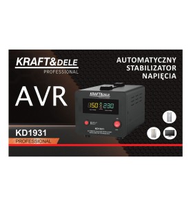 Pudełko produktu Kraft&Dele KD1931 z grafiką stabilizatora napięcia