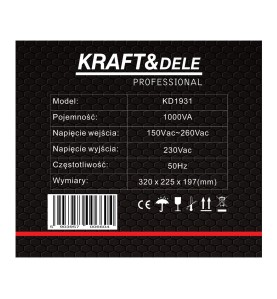 Etykieta techniczna na opakowaniu stabilizatora napięcia KD1931 z kodem kreskowym